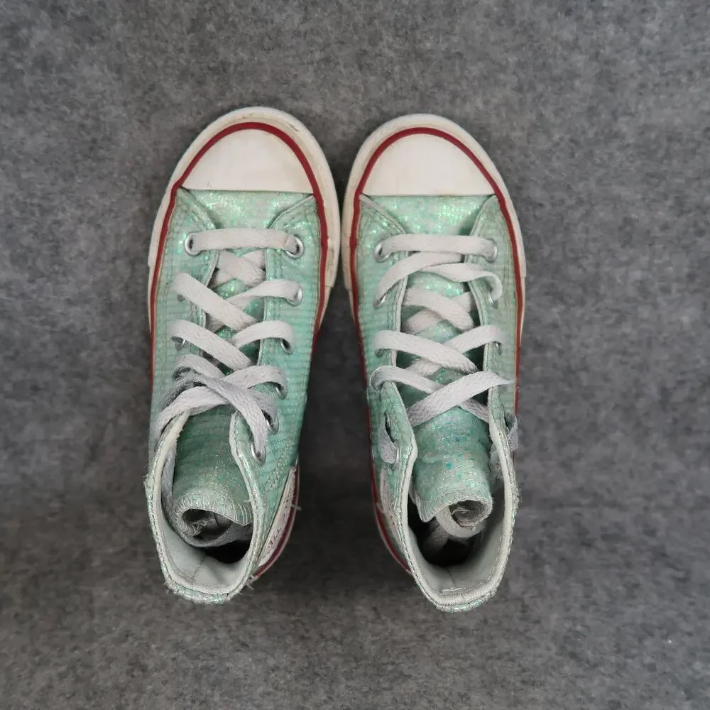 Converse Shoes Kids Junior 11 Sneakers High Top Chuck Taylor All Star Sparkle
